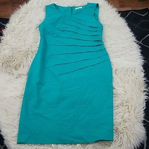 Teal Calvin Kline Sleeveless Dress